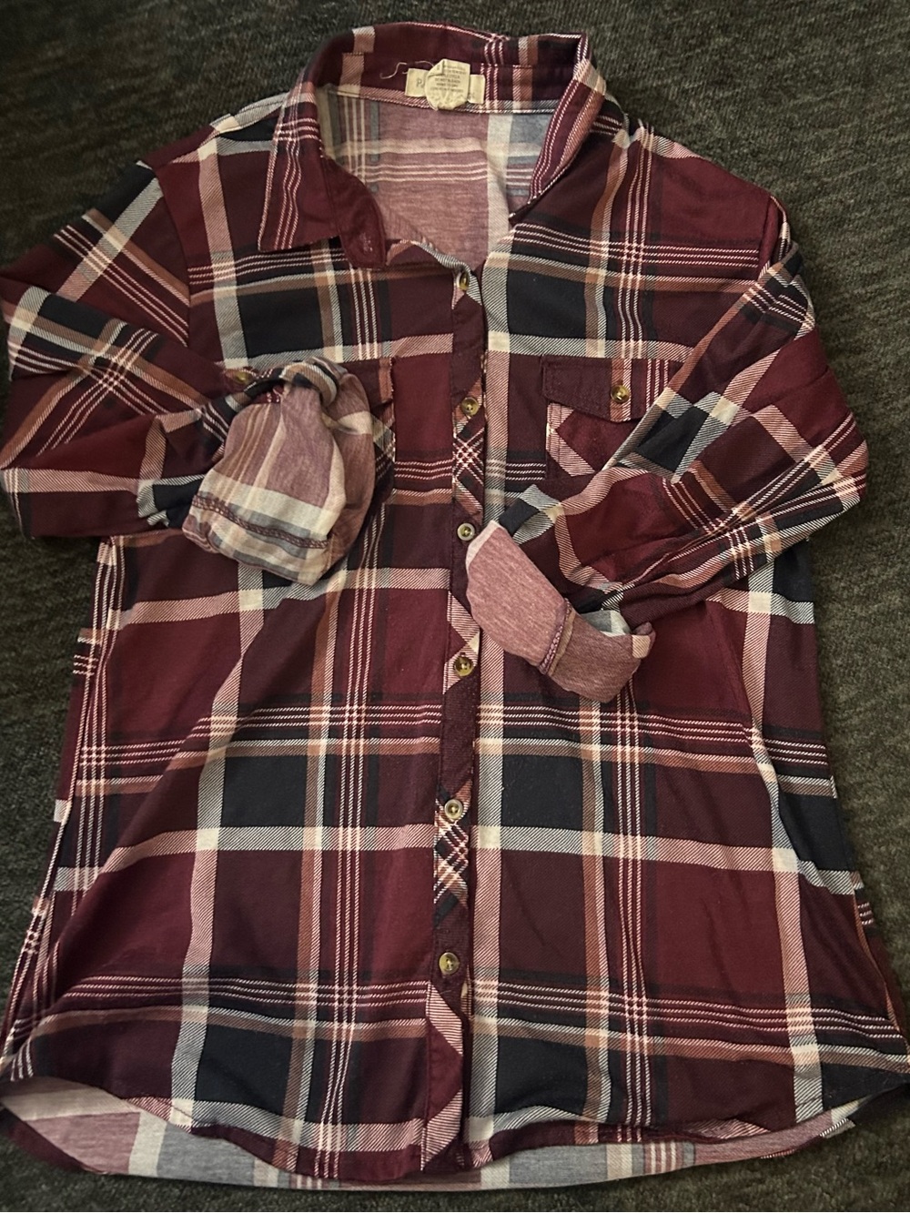 Passport Burgundy Plaid Button-Down Shirt